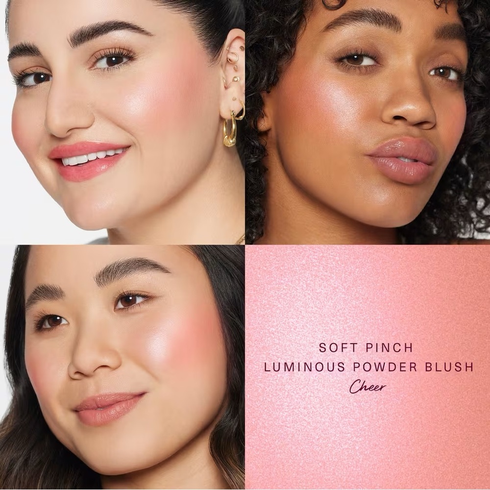 Rare Beauty Cheer Soft Pinch Luminous Powder Blush- light warm pink, smoothing - Picture 2 of 11